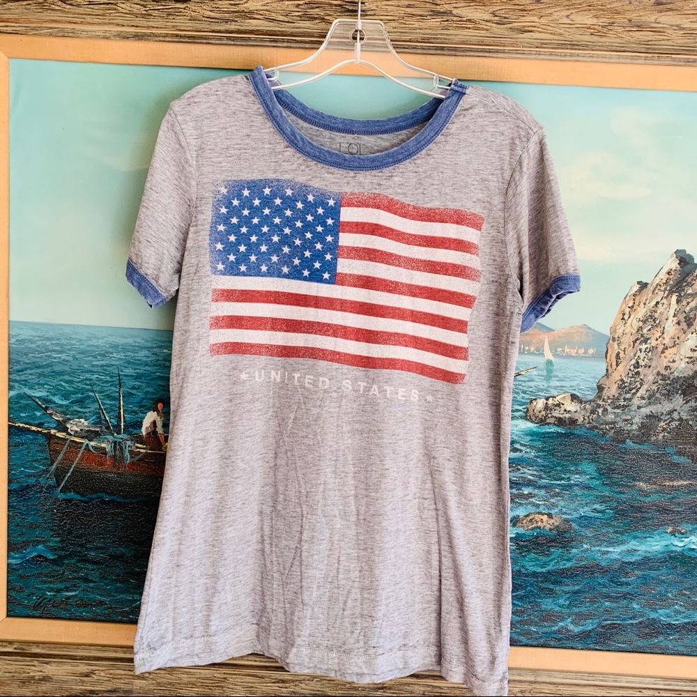 American flag shirt from LOL Vintage.